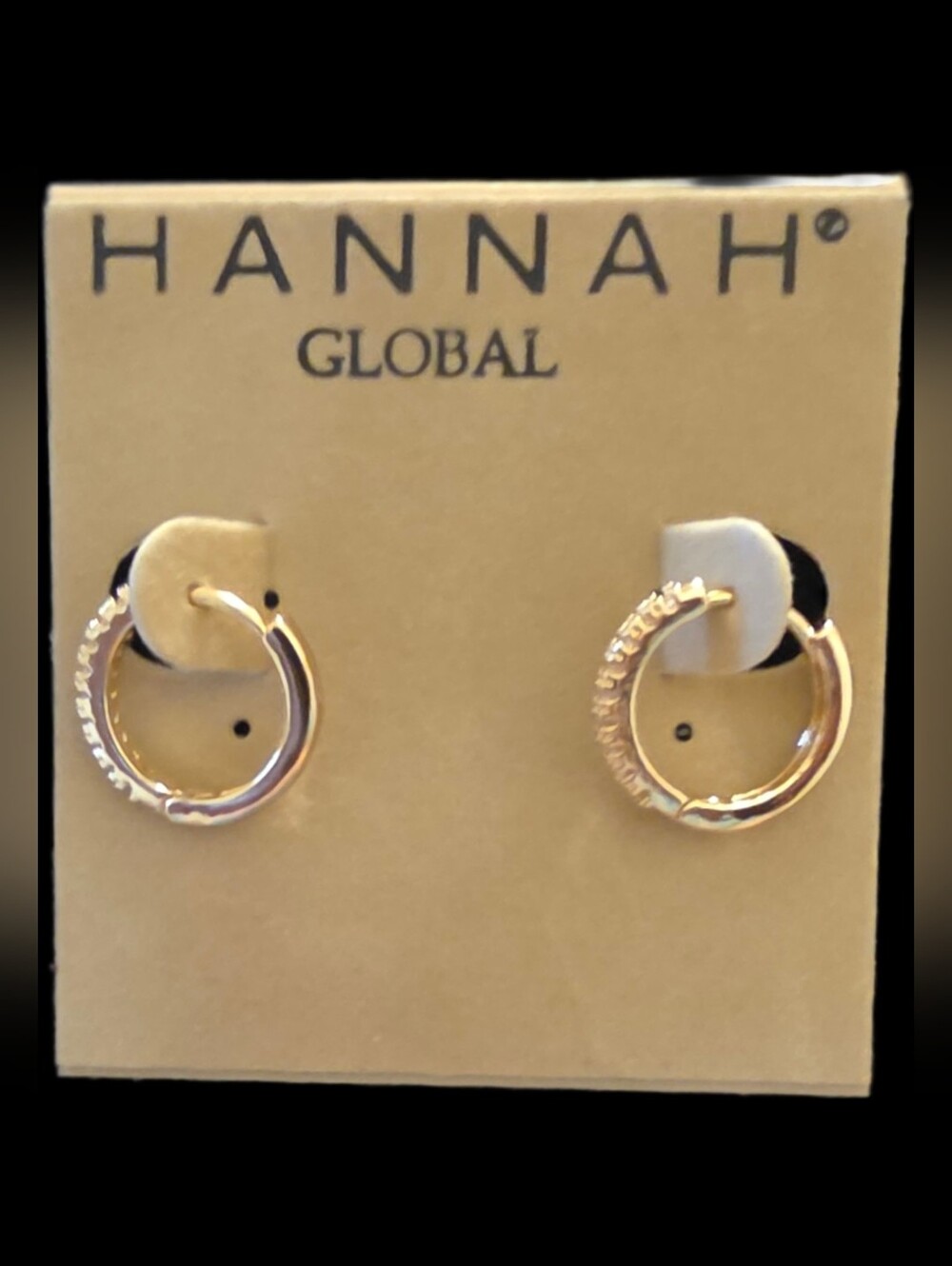 Rhinestone Accented Hoop Earrings